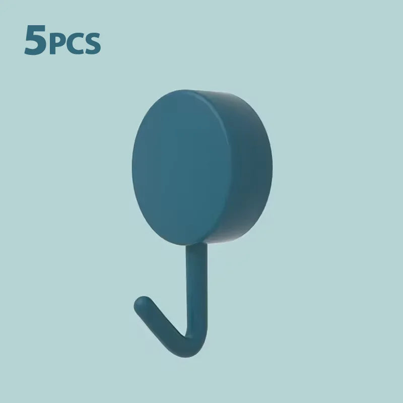 Self-Adhesive No-Drill Silicone Wall Hooks (Set of 5/10)