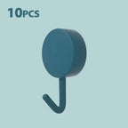 Self-Adhesive No-Drill Silicone Wall Hooks (Set of 5/10)