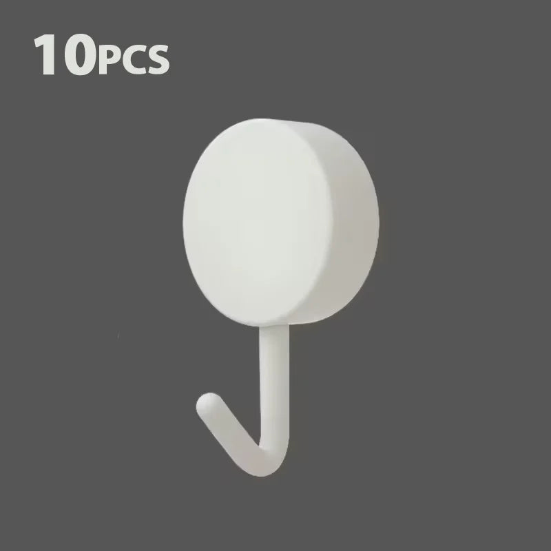Self-Adhesive No-Drill Silicone Wall Hooks (Set of 5/10)