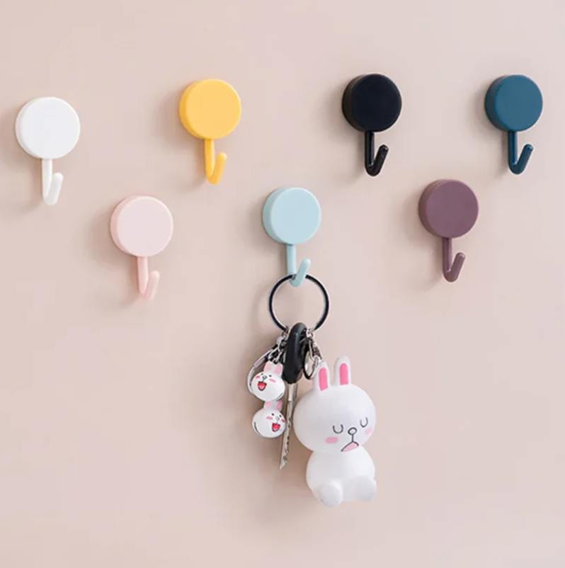 Self-Adhesive No-Drill Silicone Wall Hooks (Set of 5/10)