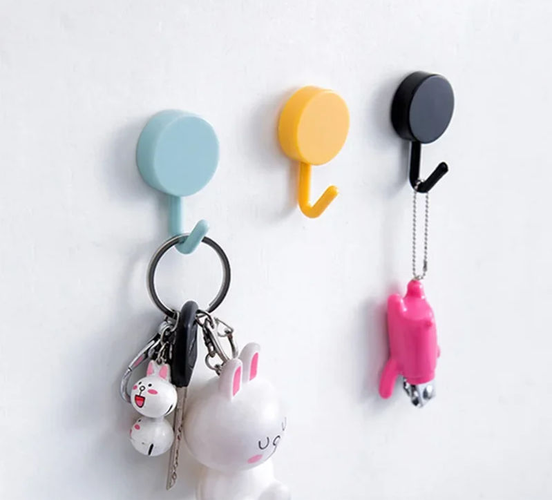 Self-Adhesive No-Drill Silicone Wall Hooks (Set of 5/10)