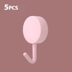 Self-Adhesive No-Drill Silicone Wall Hooks (Set of 5/10)