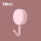Self-Adhesive No-Drill Silicone Wall Hooks (Set of 5/10)