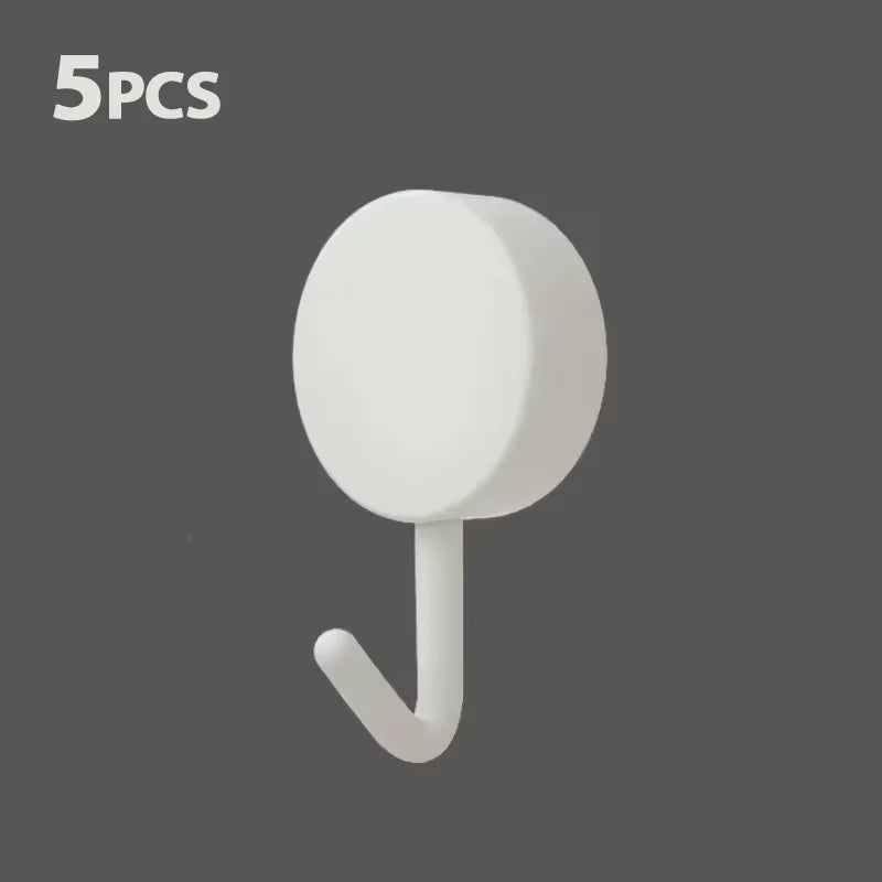 Self-Adhesive No-Drill Silicone Wall Hooks (Set of 5/10)