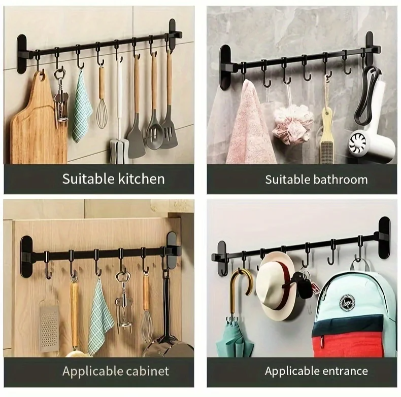 Self-Adhesive No-Drill Wall Organizer (Holds Lids & Utensils)