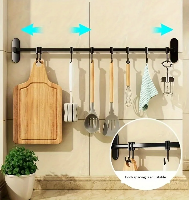 Self-Adhesive No-Drill Wall Organizer (Holds Lids & Utensils)
