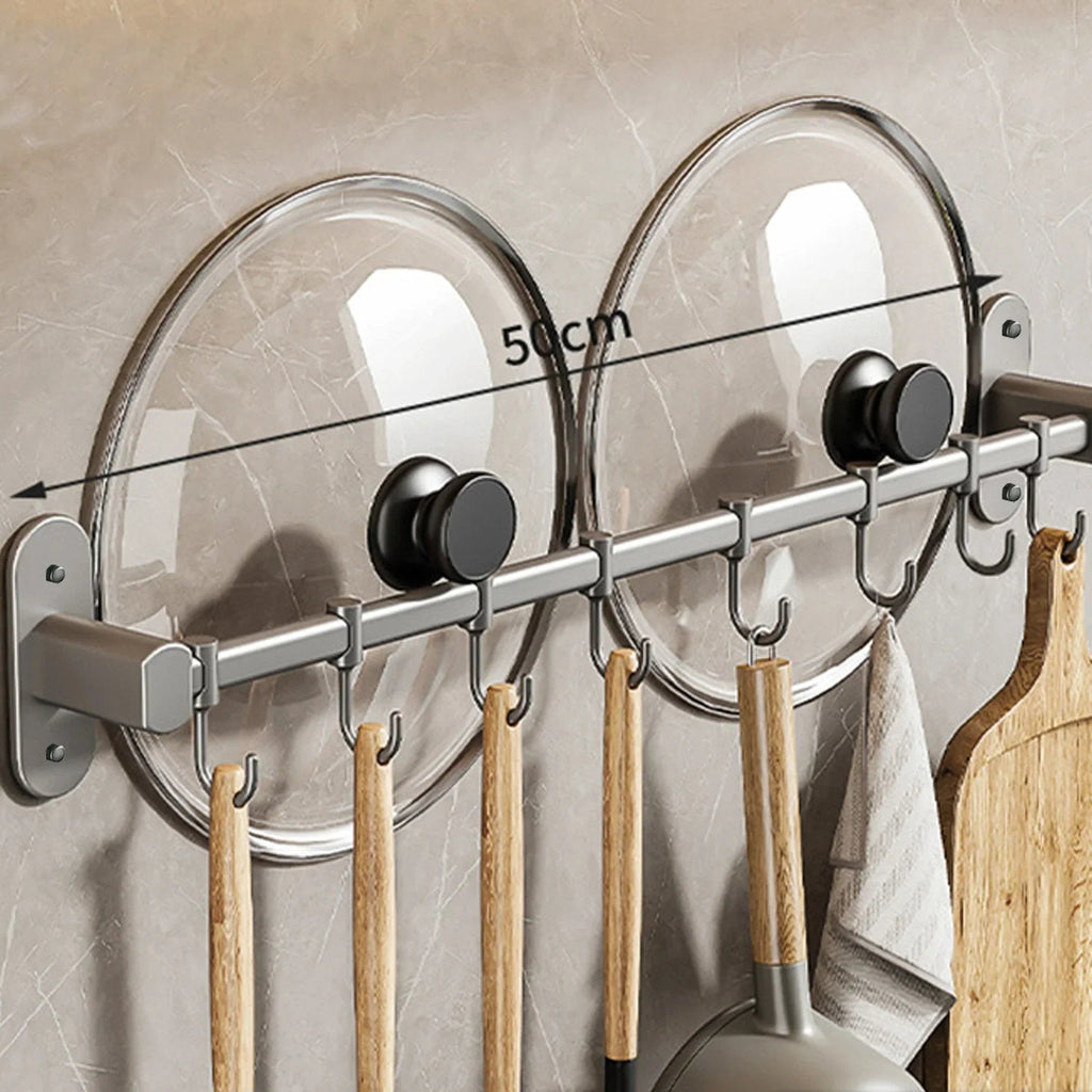 Self-Adhesive No-Drill Wall Organizer (Holds Lids & Utensils)
