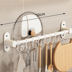 Self-Adhesive No-Drill Wall Organizer (Holds Lids & Utensils)