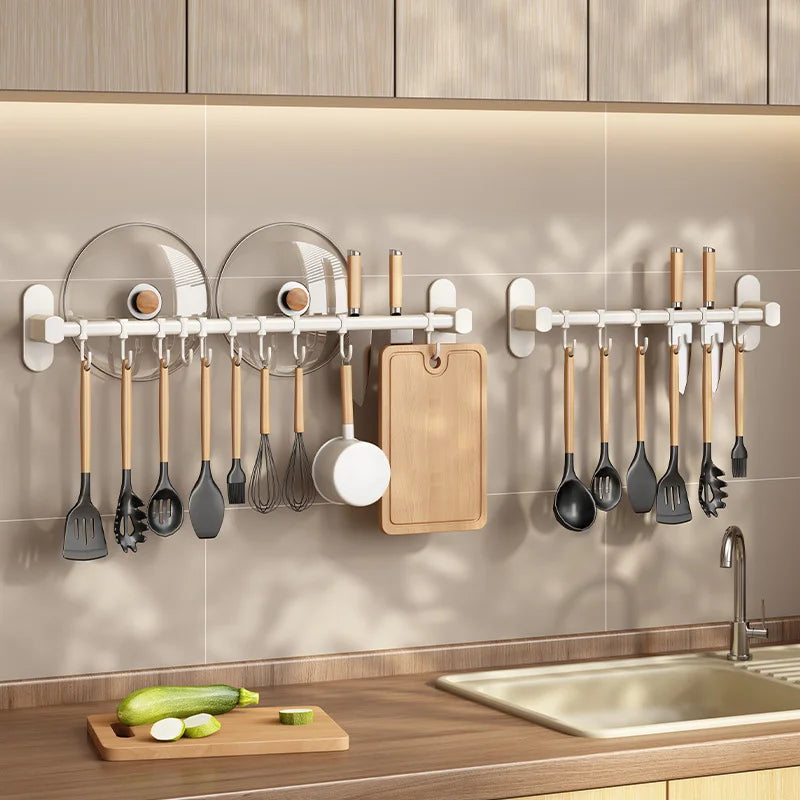 Self-Adhesive No-Drill Wall Organizer (Holds Lids & Utensils)