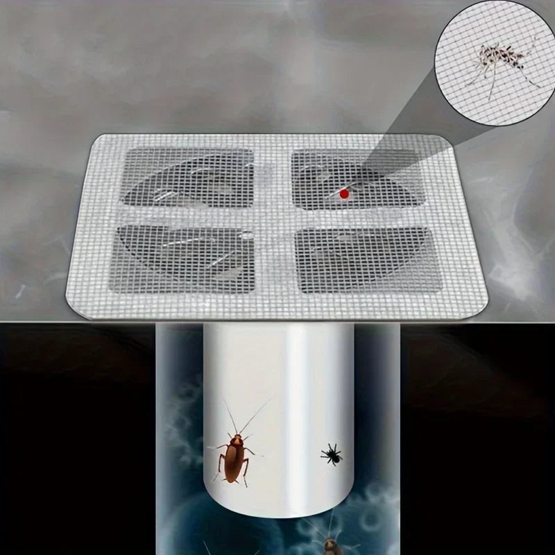 Self-Adhesive Nylon Mesh Drain Hair Catcher (4in Universal Fit)