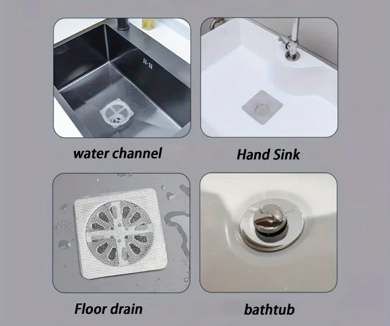 Self-Adhesive Nylon Mesh Drain Hair Catcher (4in Universal Fit)