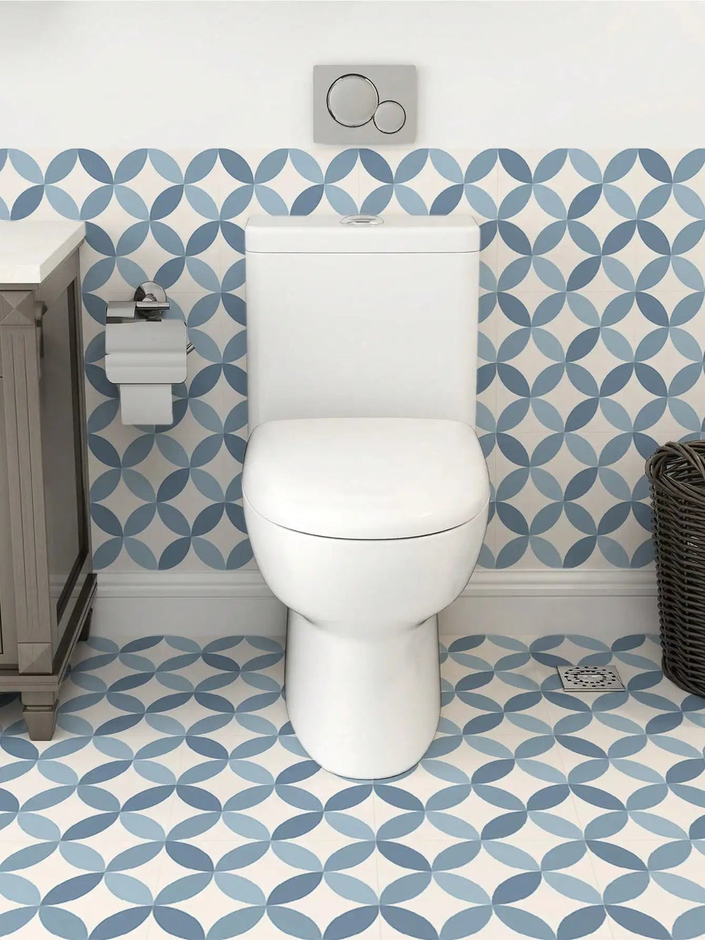 Self-Adhesive Reinforced PVC Tile Stickers (12-Piece Set)