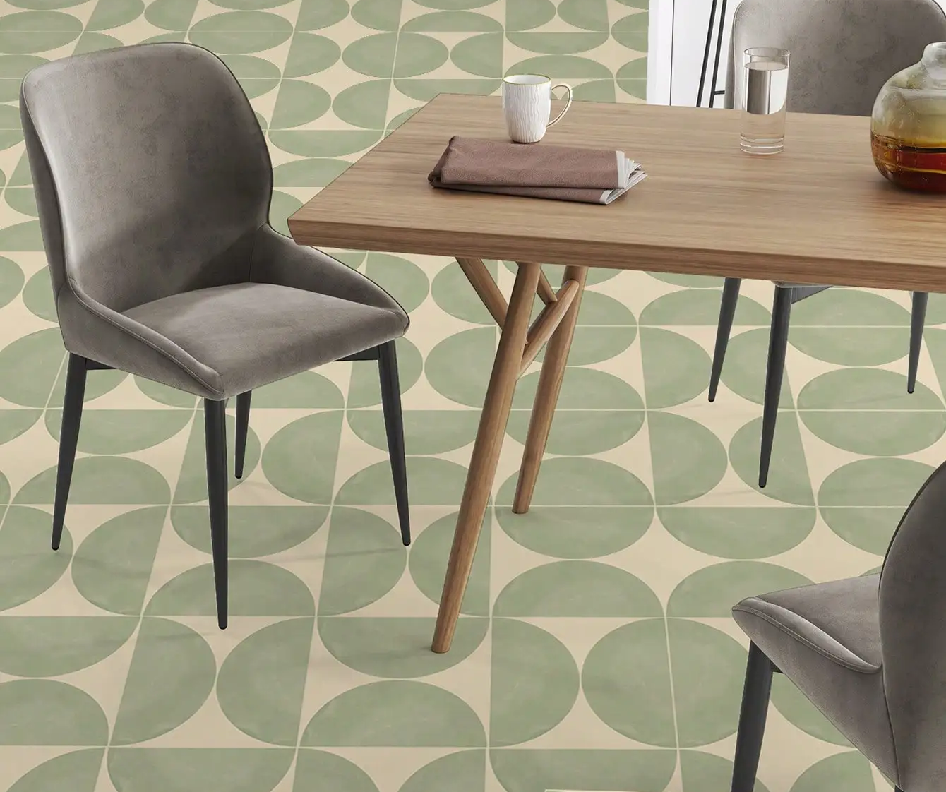 Self-Adhesive Reinforced PVC Tile Stickers (12-Piece Set)