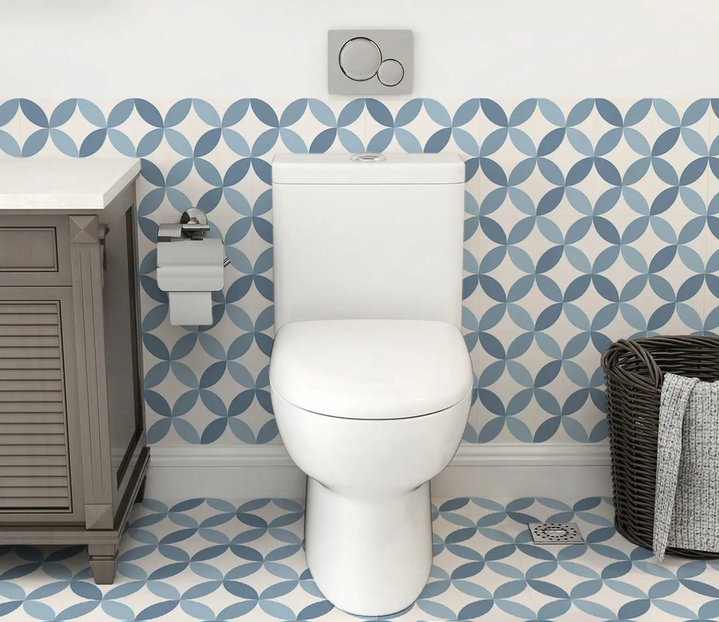 Self-Adhesive Reinforced PVC Tile Stickers (12-Piece Set)