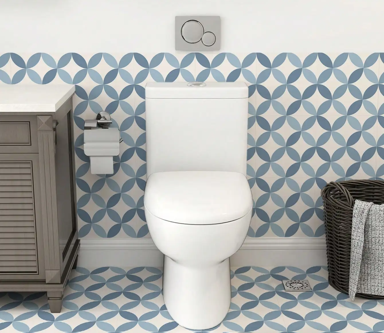 Self-Adhesive Reinforced PVC Tile Stickers (12-Piece Set)