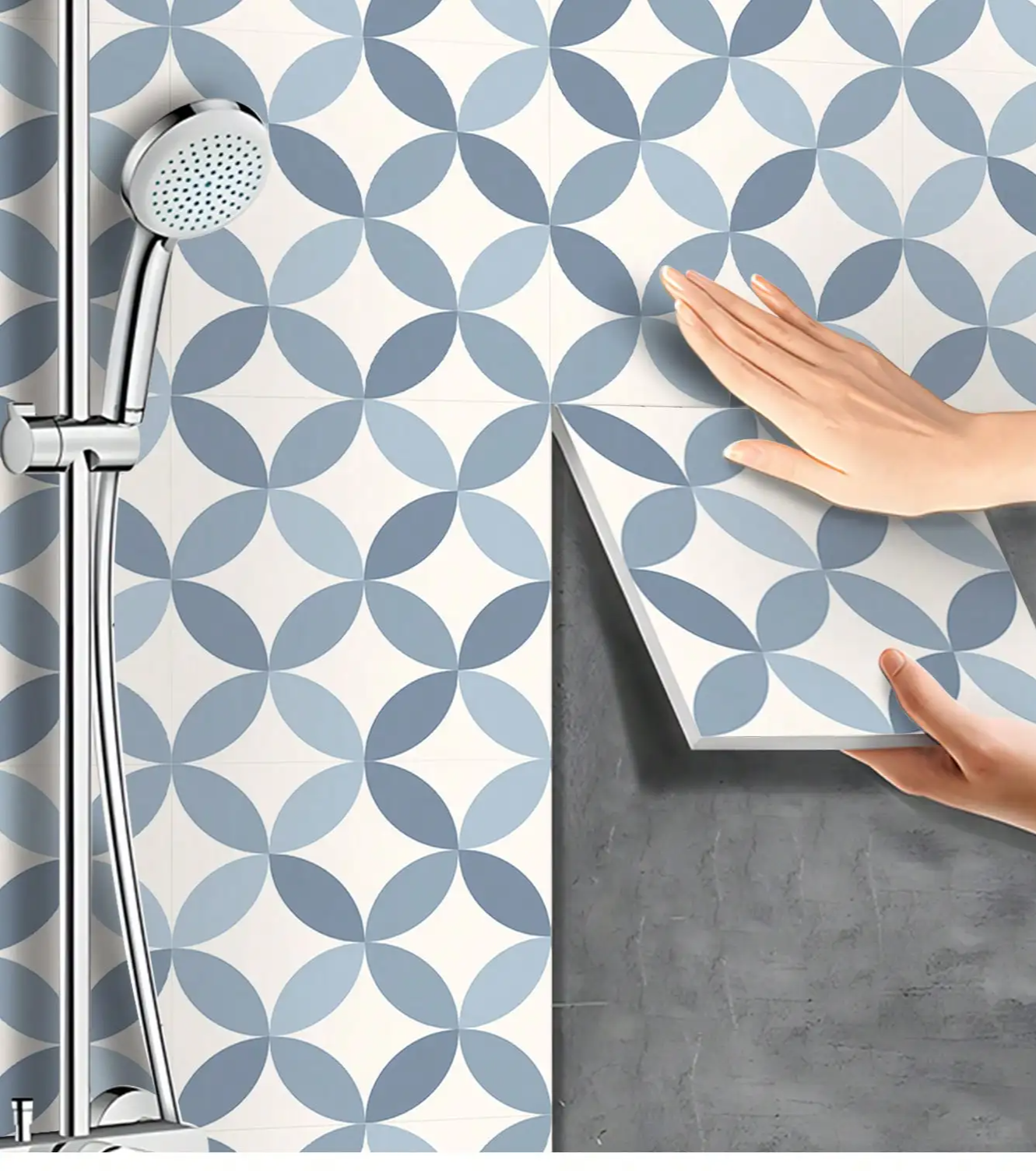 Self-Adhesive Reinforced PVC Tile Stickers (12-Piece Set)