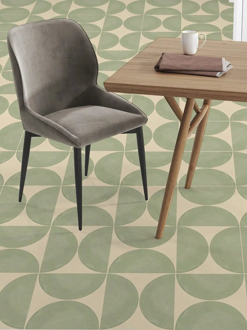 Self-Adhesive Reinforced PVC Tile Stickers (12-Piece Set)
