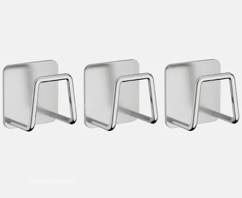 Self-Adhesive Rustproof Stainless Steel Sponge & Brush Holder