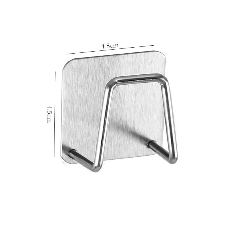 Self-Adhesive Rustproof Stainless Steel Sponge & Brush Holder