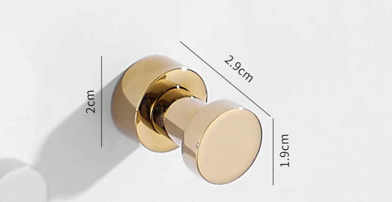 Self-Adhesive Solid Brass Wall Hook (Polished Chrome)