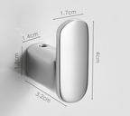 Self-Adhesive Solid Brass Wall Hook (Polished Chrome)