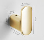 Self-Adhesive Solid Brass Wall Hook (Polished Chrome)