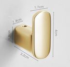 Self-Adhesive Solid Brass Wall Hook (Polished Chrome)