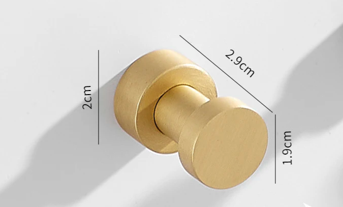 Self-Adhesive Solid Brass Wall Hook (Polished Chrome)