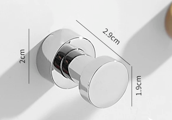 Self-Adhesive Solid Brass Wall Hook (Polished Chrome)