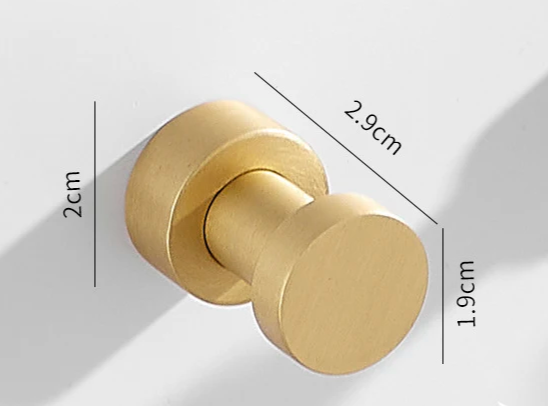 Self-Adhesive Solid Brass Wall Hook (Polished Chrome)