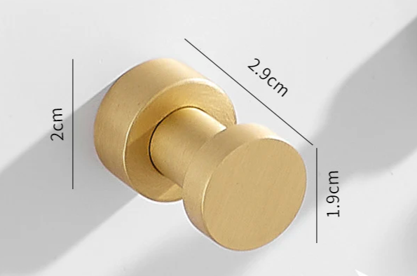 Self-Adhesive Solid Brass Wall Hook (Polished Chrome)