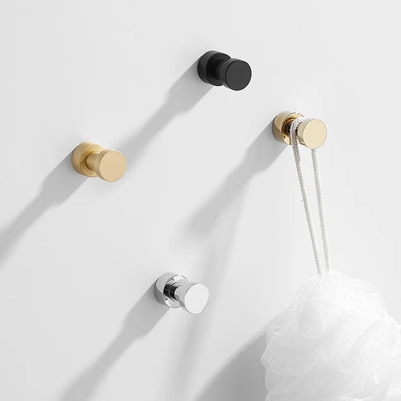 Self-Adhesive Solid Brass Wall Hook (Polished Chrome)