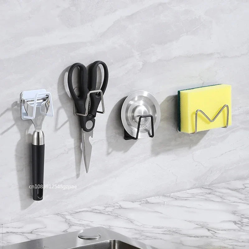 Self-Adhesive Stainless Steel Sink Sponge Holder