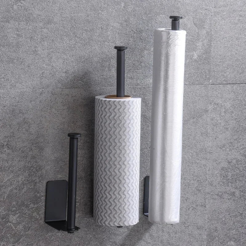 Self-Adhesive Stainless Steel Toilet Paper Holder (Extended Roll)