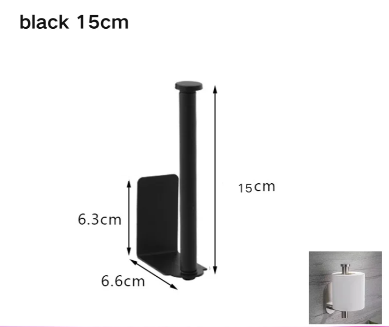 Self-Adhesive Stainless Steel Toilet Paper Holder (Extended Roll)