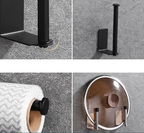 Self-Adhesive Stainless Steel Toilet Paper Holder (Extended Roll)