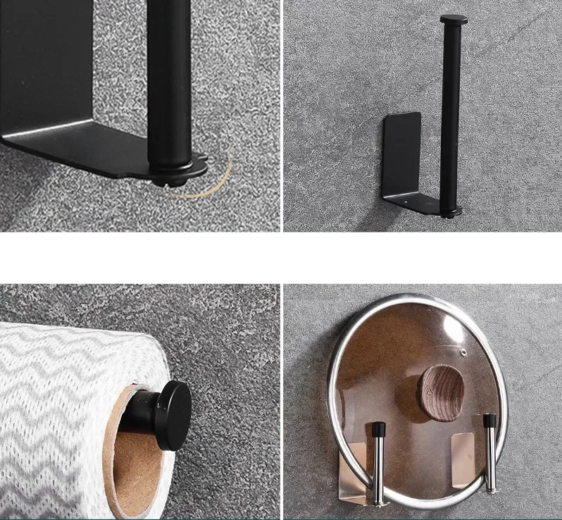 Self-Adhesive Stainless Steel Toilet Paper Holder (Extended Roll)