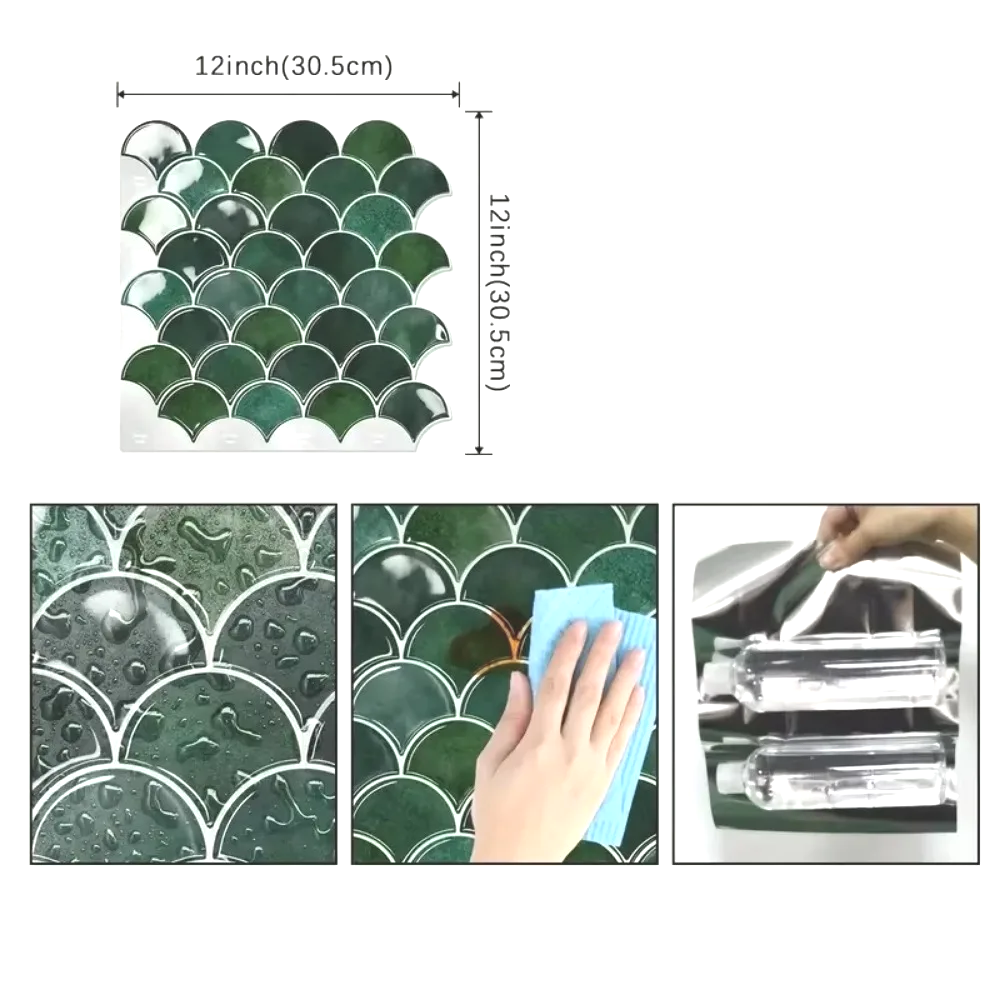 Self-Adhesive Waterproof & Heat-Resistant 3D Tile Decals