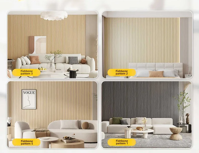 Self-Adhesive Waterproof PVC 3D Slat Wall Panel
