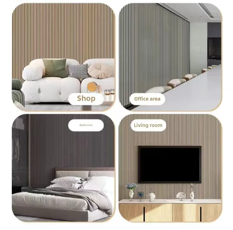 Self-Adhesive Waterproof PVC 3D Slat Wall Panel