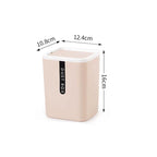 Shake-Cover Space-Saving Mini Desk Trash Can (Slim Cylinder)