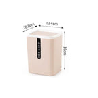 Shake-Cover Space-Saving Mini Desk Trash Can (Slim Cylinder)