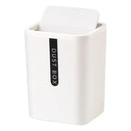 Shake-Cover Space-Saving Mini Desk Trash Can (Slim Cylinder)