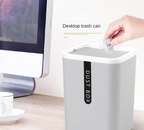 Shake-Cover Space-Saving Mini Desk Trash Can (Slim Cylinder)