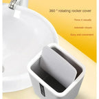 Shake-Cover Space-Saving Mini Desk Trash Can (Slim Cylinder)