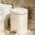 Silent Soft-Close & Odor-Sealing Step Trash Can