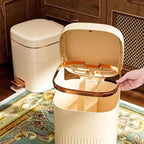 Silent Soft-Close & Odor-Sealing Step Trash Can