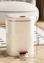 Silent Soft-Close & Odor-Sealing Step Trash Can
