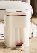 Silent Soft-Close & Odor-Sealing Step Trash Can