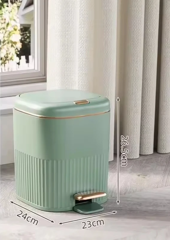 Silent Soft-Close & Odor-Sealing Step Trash Can